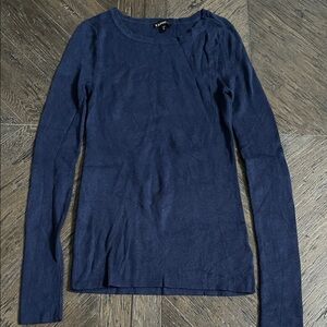 Express Navy Blue Long Sleeve Sweater Medium